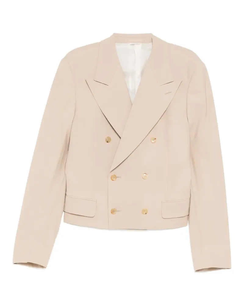 Comme des Garçons double-breasted cropped jacket - Nude Nude