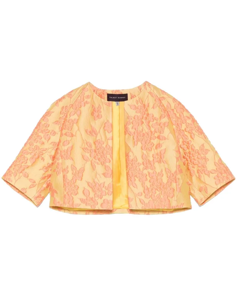 Talbot Runhof Jacquard-Jacke mit Blumenmuster - Gelb Gelb