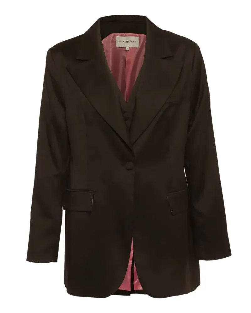 FourTwoFour on Fairfax gabardine vest blazer set - Braun Braun