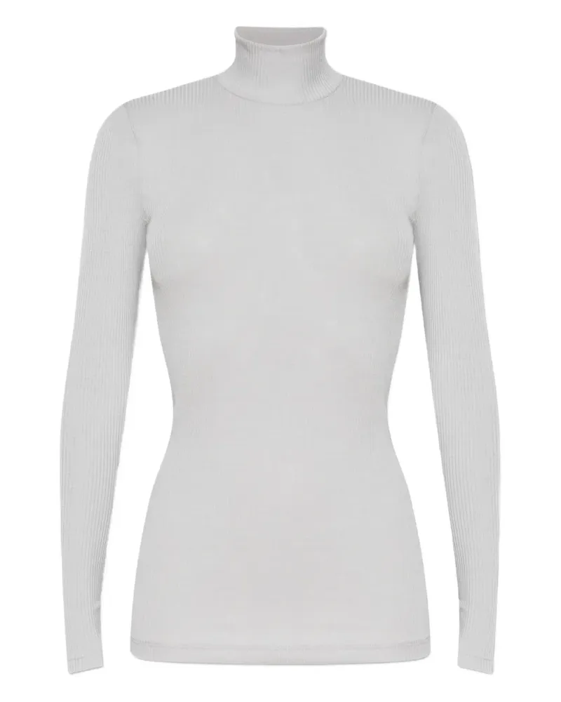 Hanro ribbed roll-neck top - Grau Grau