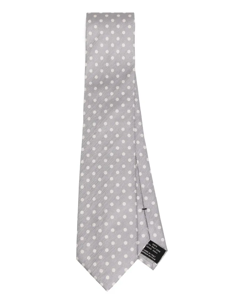 Tom Ford Krawatte mit Polka Dots - Grau Grau