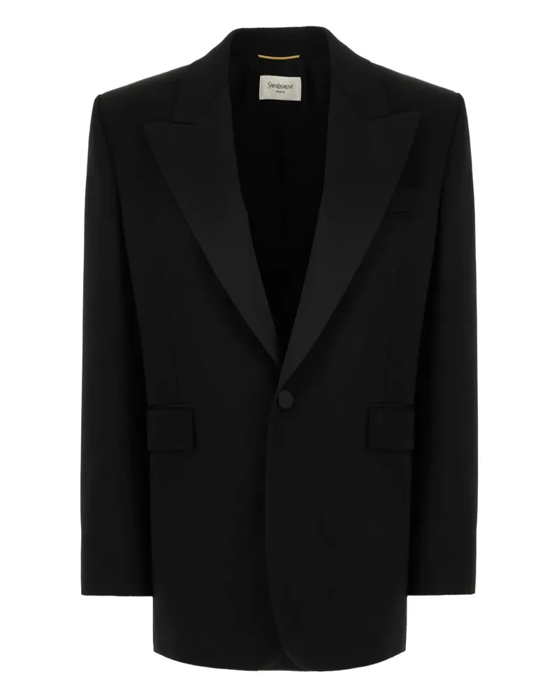 Saint Laurent Sakko mit Schalrevers - Schwarz Schwarz