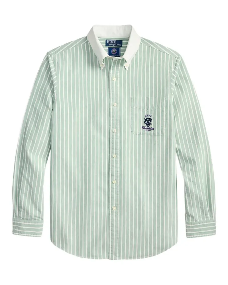 Ralph Lauren Gestreiftes Oxford-Hemd - Grün Grün
