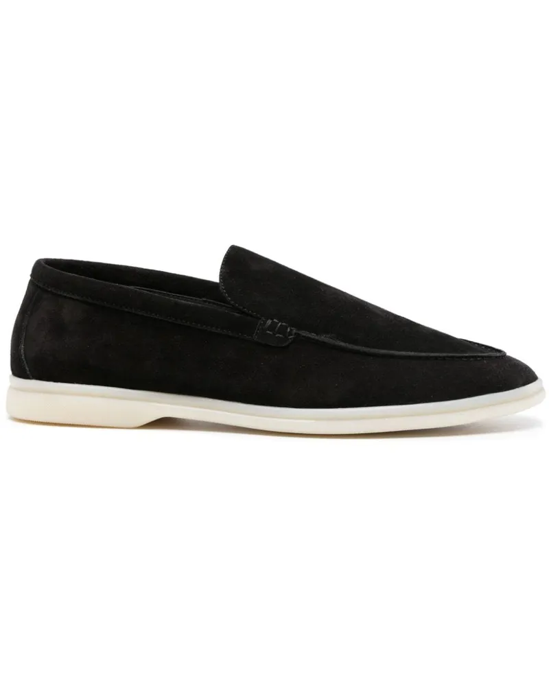 Scarosso Ludovico Loafer aus Wildleder - Schwarz Schwarz