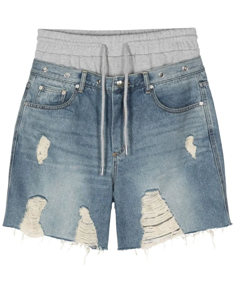 Andersson Bell Denny Shorts im Layering-Look Blau