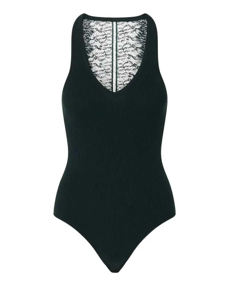 Liu Jo bodysuit with lace insert - Grün Grün