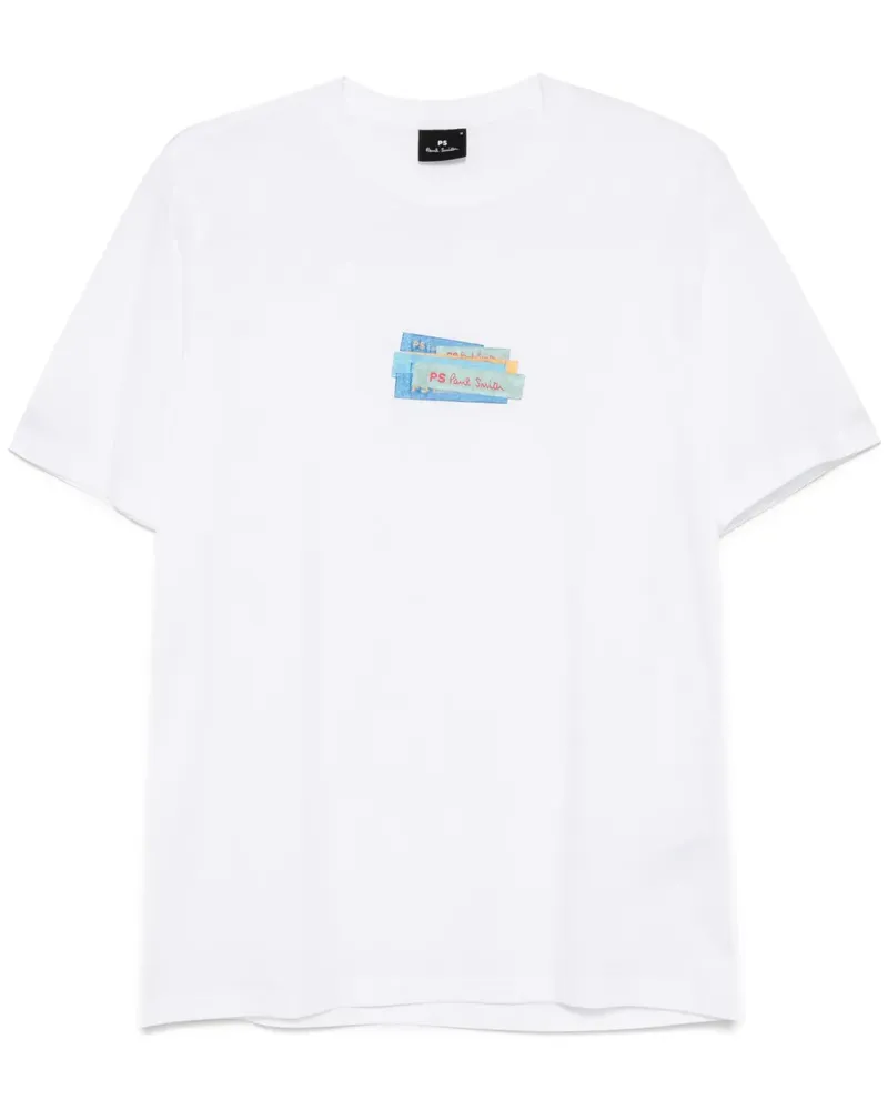 Paul Smith T-Shirt mit Logo-Print - Weiß Weiß