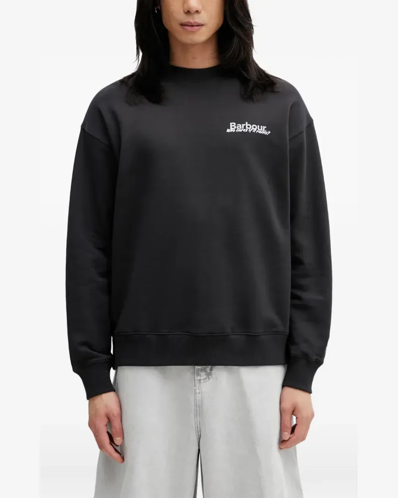 Barbour logo-print water-resistant sweatshirt - Schwarz Schwarz