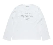 Langarmshirt mit Logo - Weiß