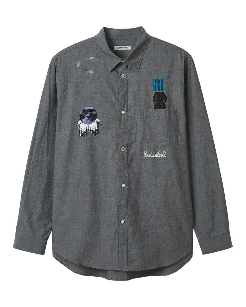 Undercover Hemd mit aufgesetzter Tasche - Grau Grau