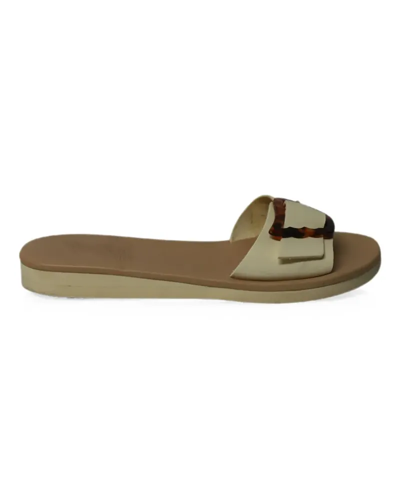 Ancient Greek Sandals Aglaia wing-buckle sandals - Nude Nude