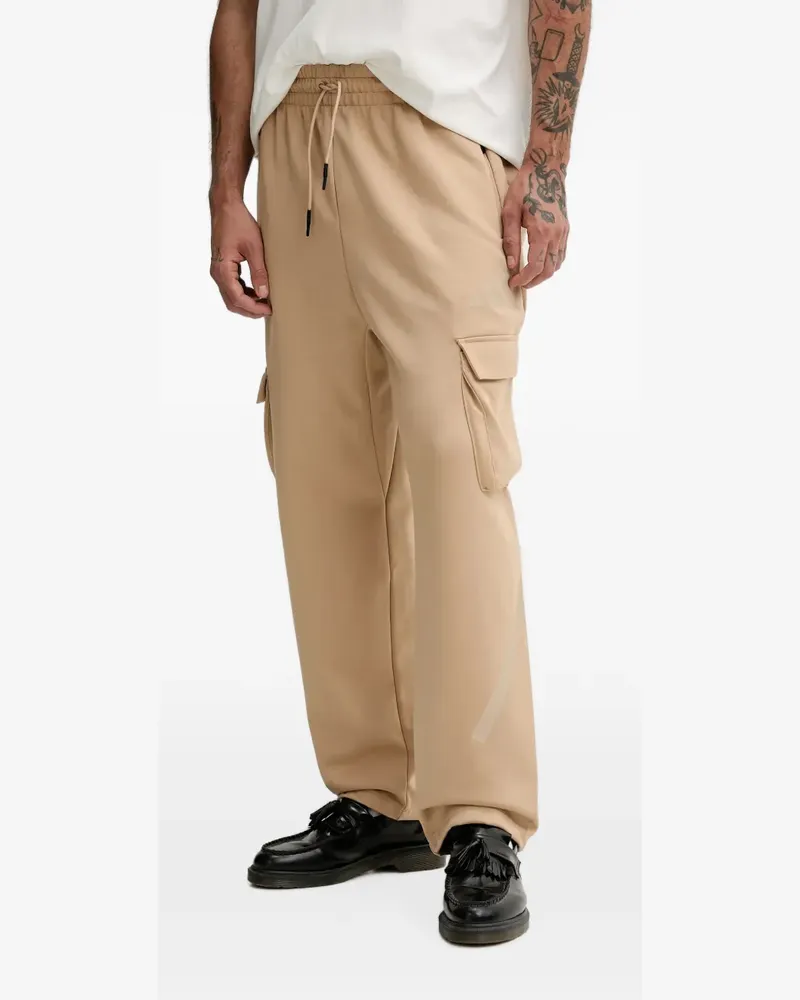 adidas Z.N.E. logo-print trousers - Nude Nude