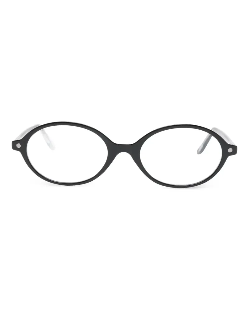 SNOB Milano Biancolate Brille mit ovalem Gestell - Schwarz Schwarz