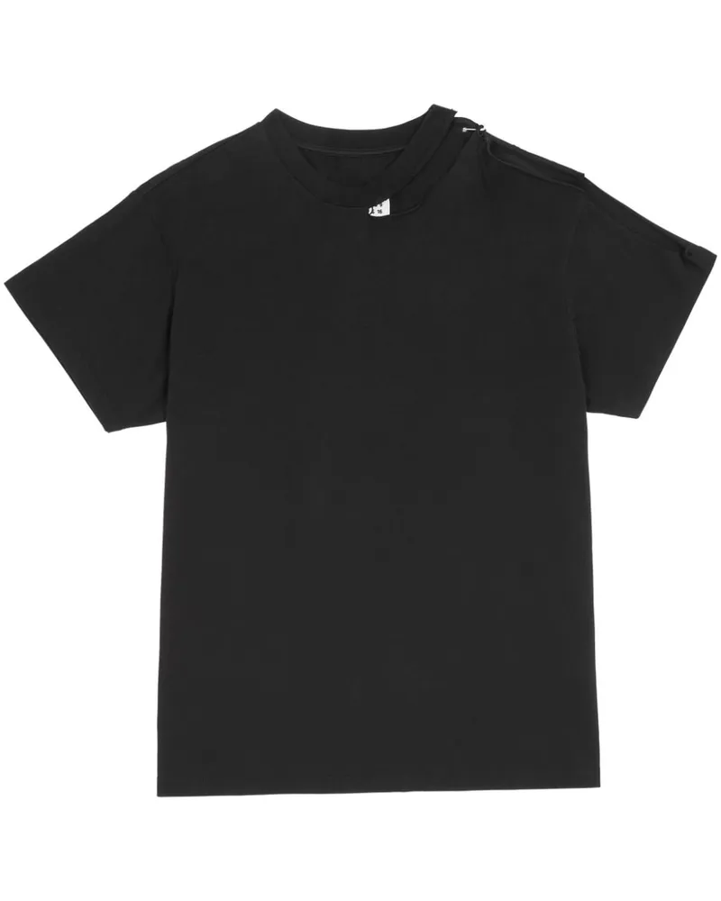 Maison Margiela T-Shirt mit Cut-Outs - Schwarz Schwarz