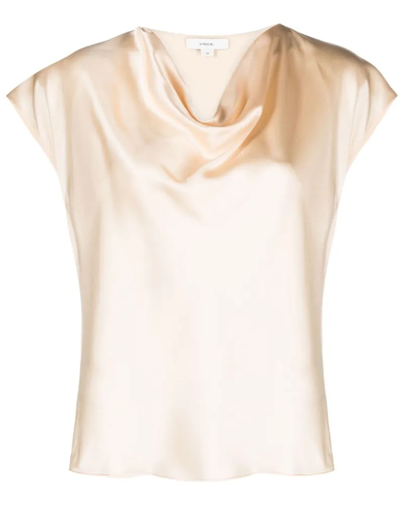 Vince Top mit Wasserfallkragen - Nude Nude