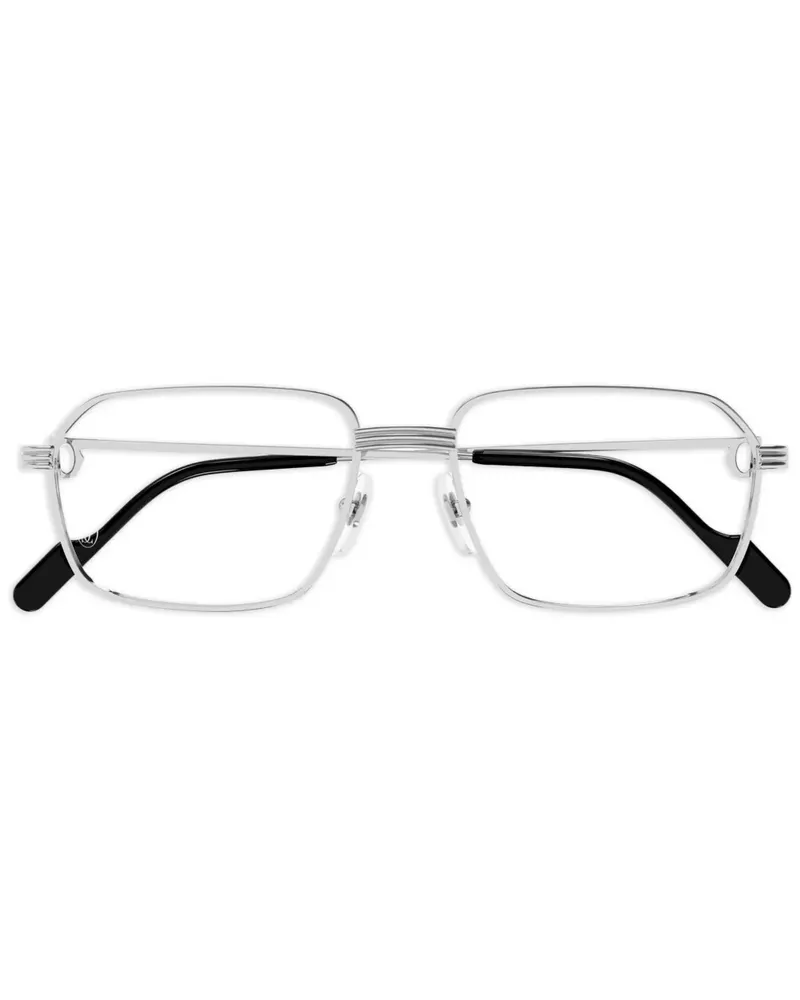 Cartier Brille mit geometrischem Gestell - Silber Silber