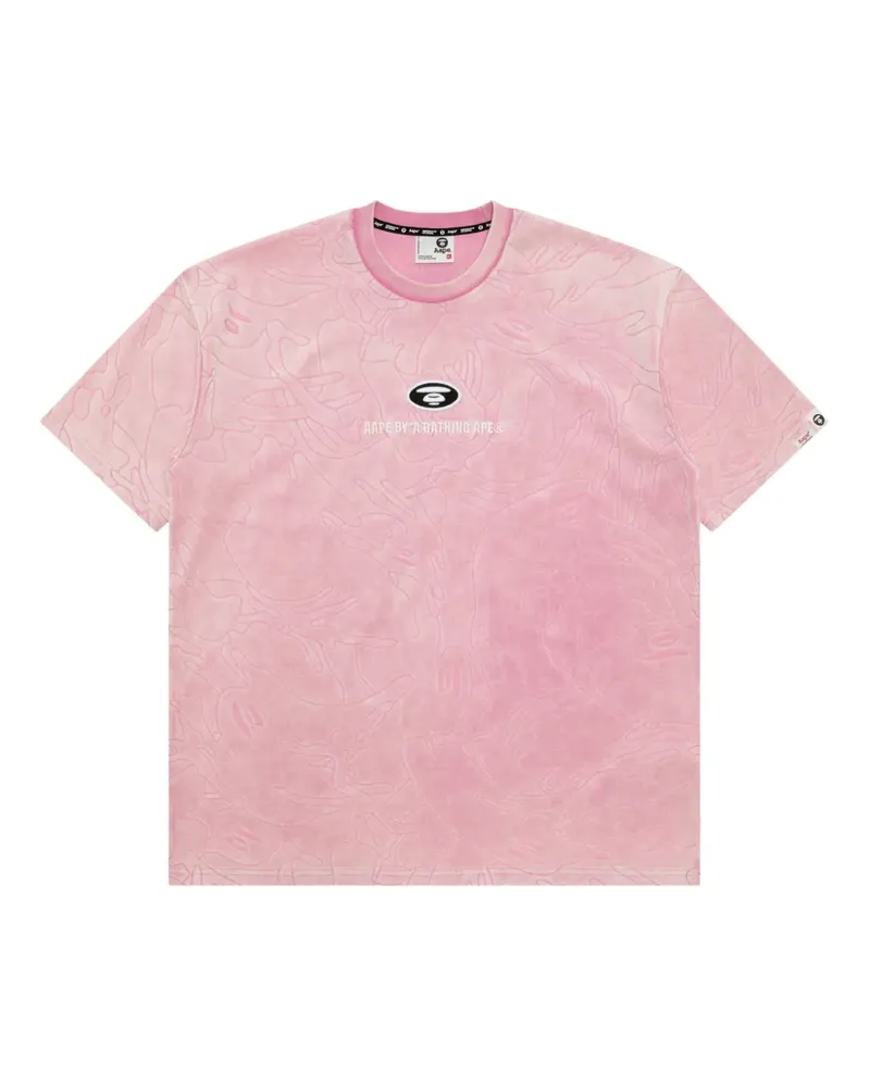 BAPE T-Shirt mit Logo-Stickerei - Rosa Rosa