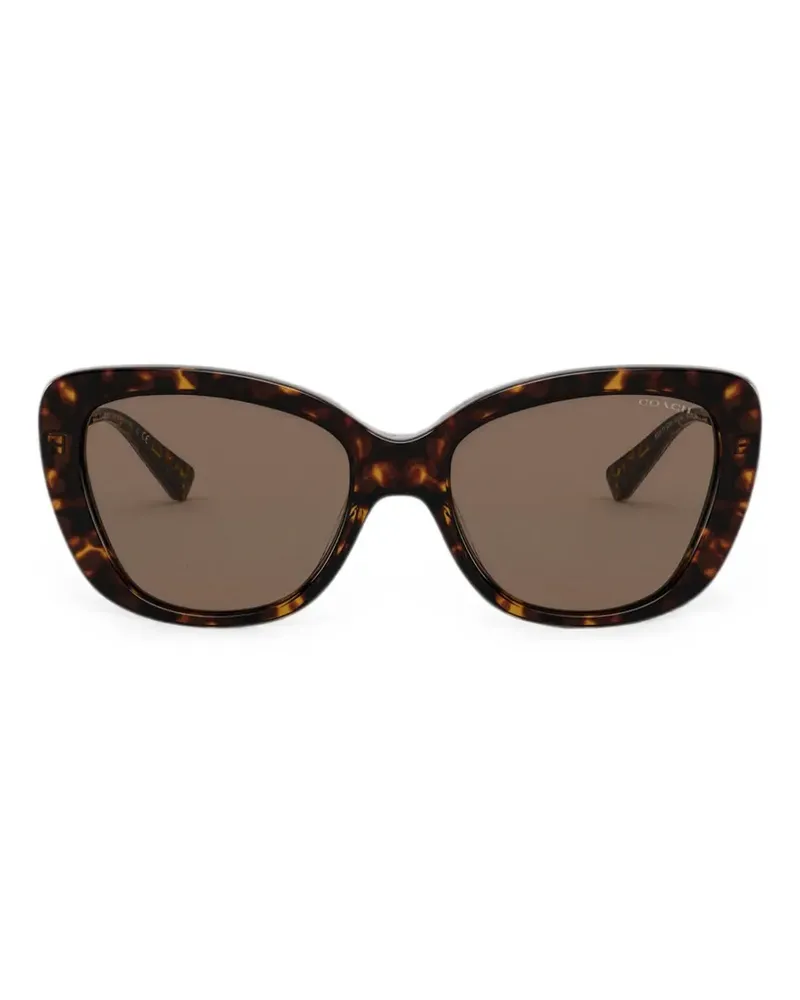 Coach Cat-Eye-Sonnenbrille in Schildpattoptik - Braun Braun