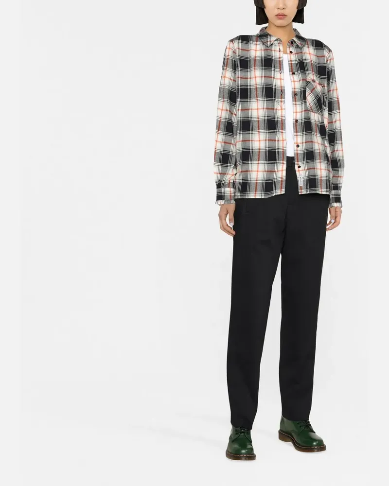 Woolrich Kariertes Hemd - Schwarz Schwarz