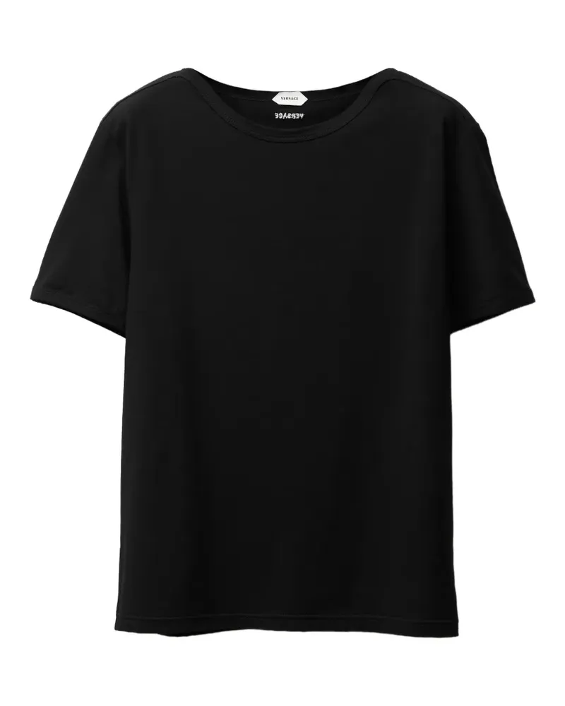 Versace embroidered cotton-jersey T-shirt - Schwarz Schwarz
