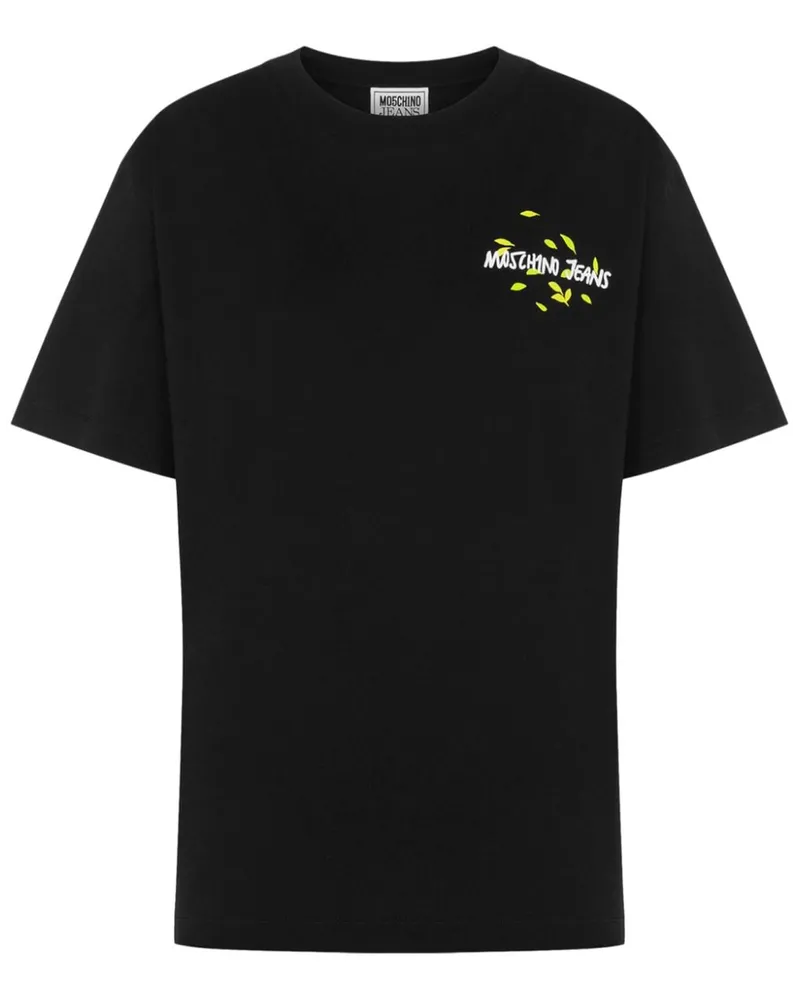 Moschino T-Shirt mit Logo Schwarz