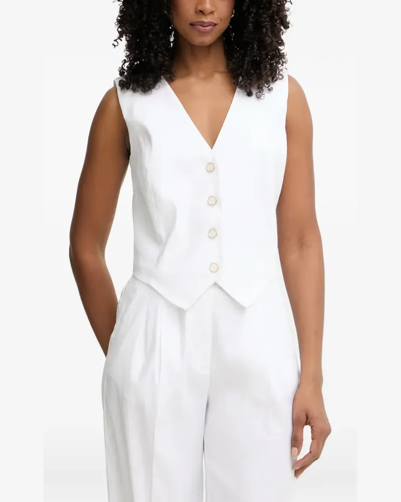 Guess linen vest - Weiß Weiß