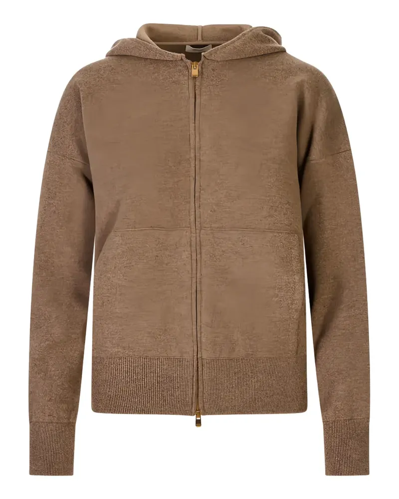 AGNONA cashmere zip-up jacket - Braun Braun