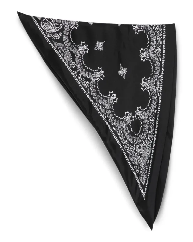 CENERE GB paisley-print silk scarf - Schwarz Schwarz