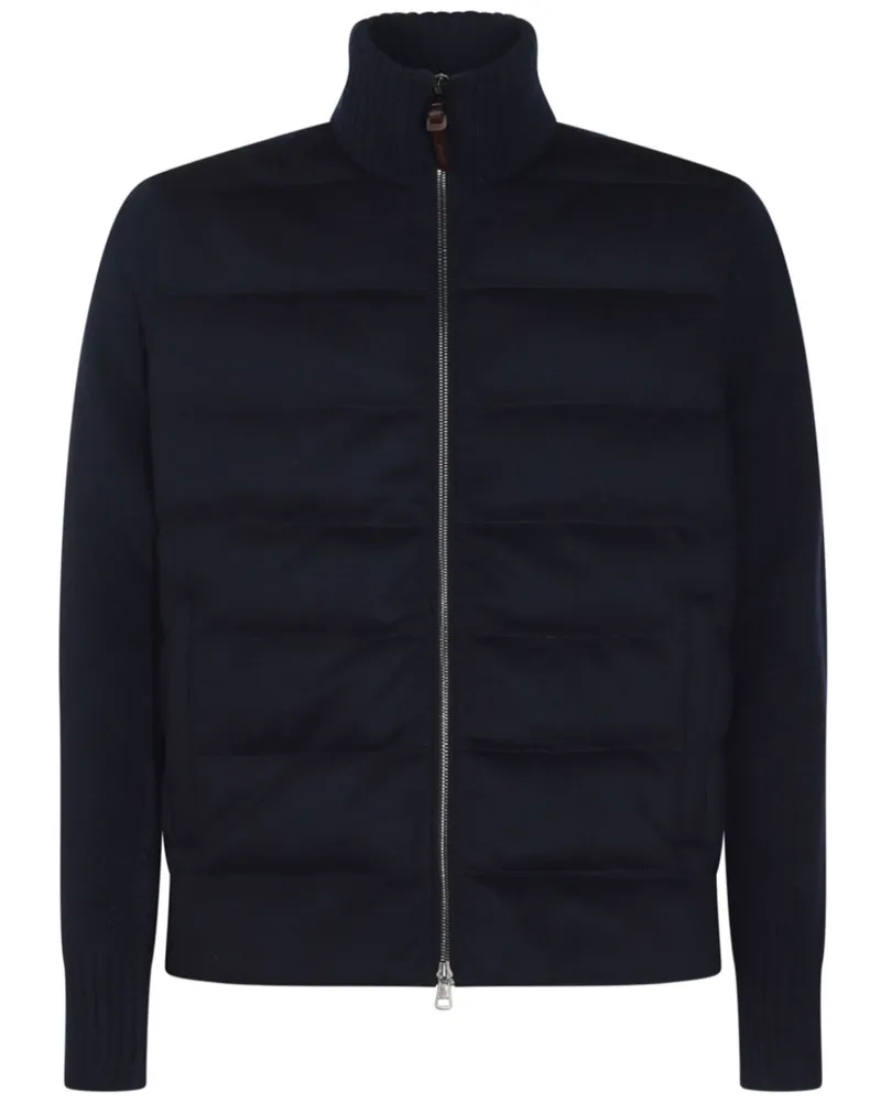 Moncler Wattierte Jacke mit Reißverschluss - Blau Blau