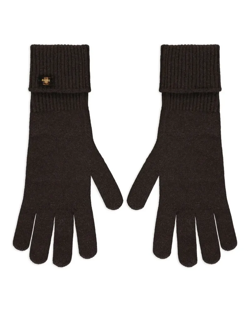 MOORER Handschuhe mit gerippten Bündchen - Braun Braun