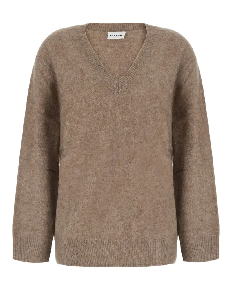 P.A.R.O.S.H. P.A.R.O H. Pullover mit V-Ausschnitt - Nude Nude