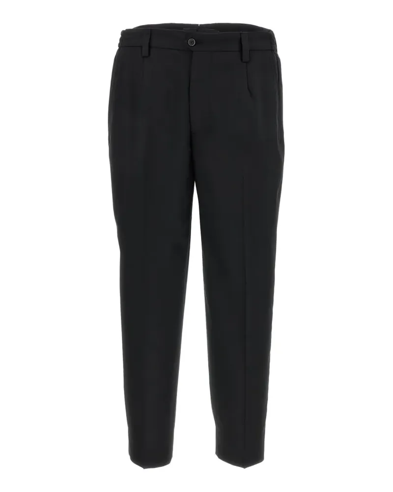 Briglia 1949 pleated tapered trousers - Schwarz Schwarz
