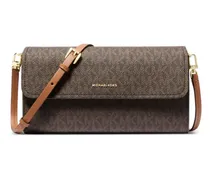 small Jet Set logo-print crossbody bag - Braun