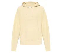Hoodie mit Logo-Stickerei - Nude