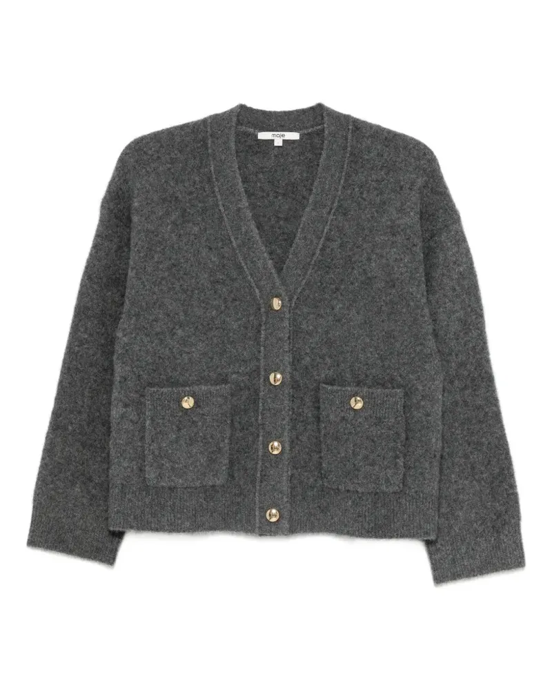 Maje Geknöpfter Cardigan mit aufgesetzten Taschen - Grau Grau
