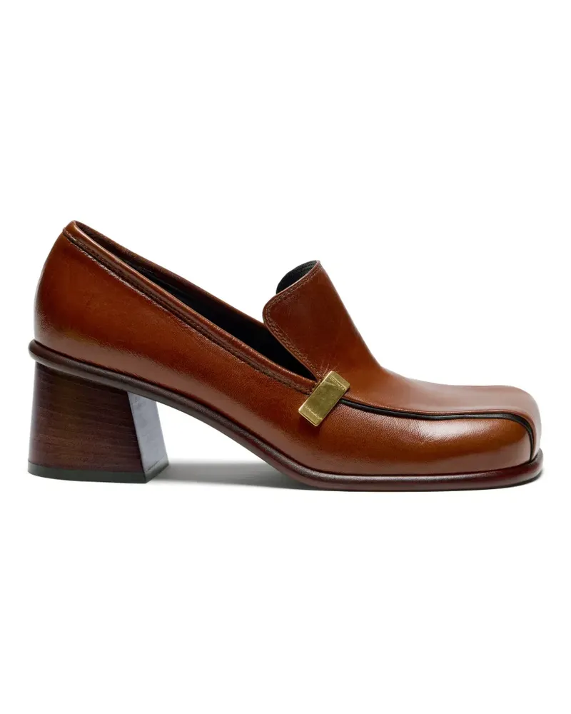 Proenza Schouler Esme Loafer aus Latex - Braun Braun