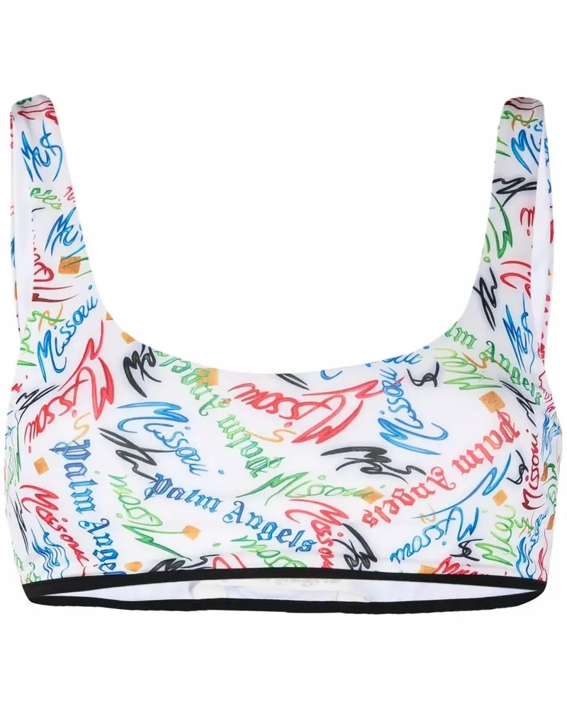 Palm Angels x Missoni Scribble Bikinioberteil - Weiß Weiß