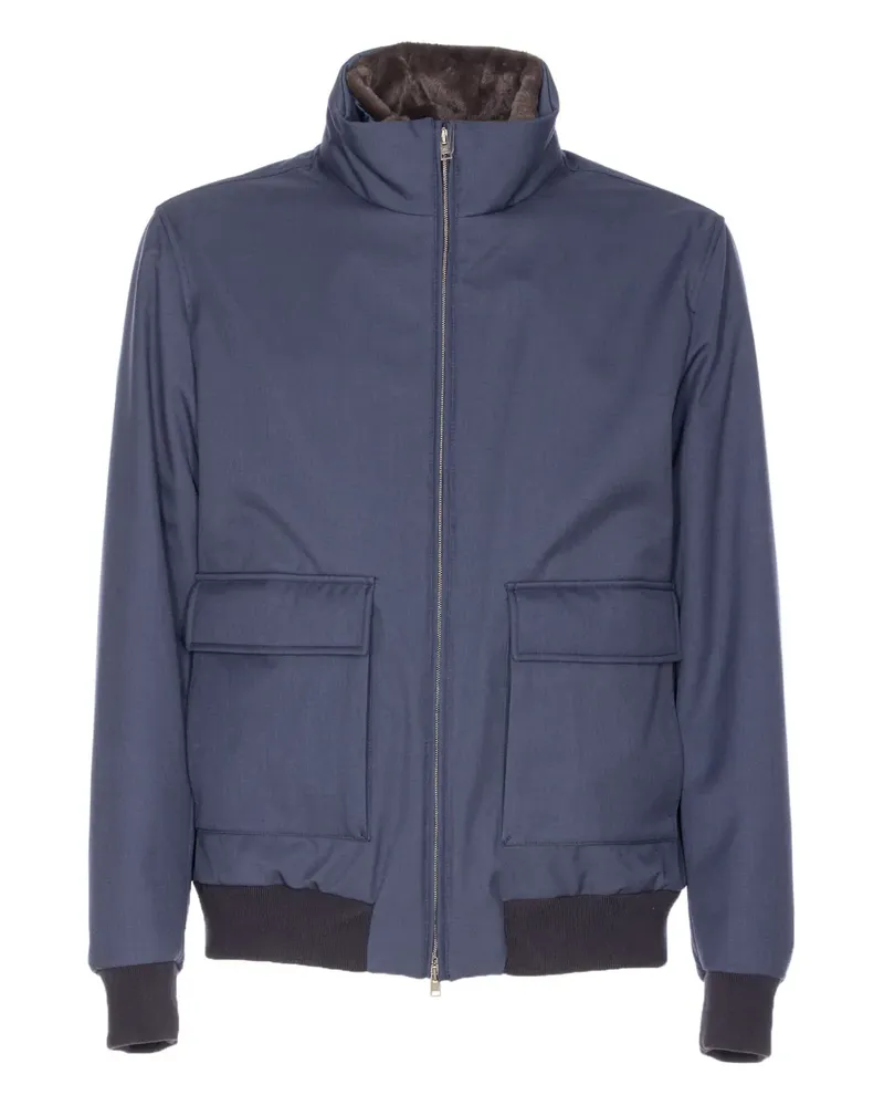 Herno Bomberjacke mit Reißverschluss - Blau Blau