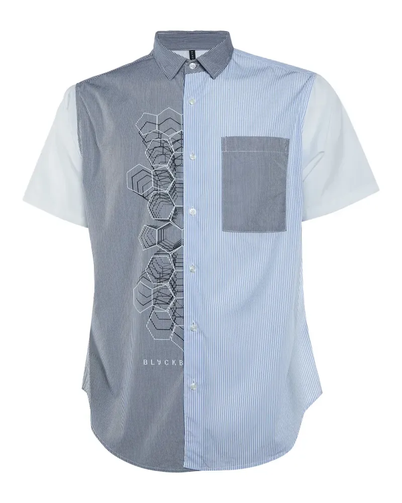 Neil Barrett striped short-sleeved shirt - Weiß Weiß
