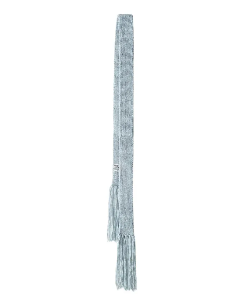 Essentiel Gestrickter Schal mit Fransen - Blau Blau