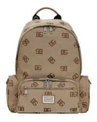 Dolce & Gabbana Rucksack mit Logo-Print Nude