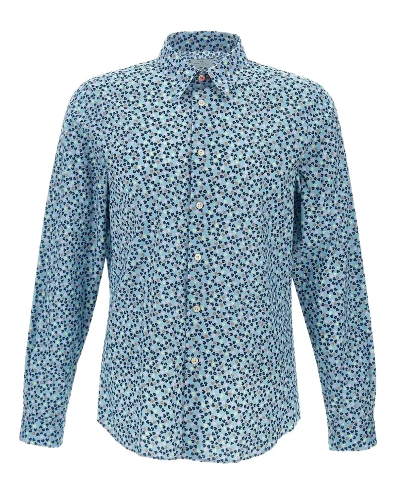 Paul Smith Hemd mit Blumen-Print - Blau Blau