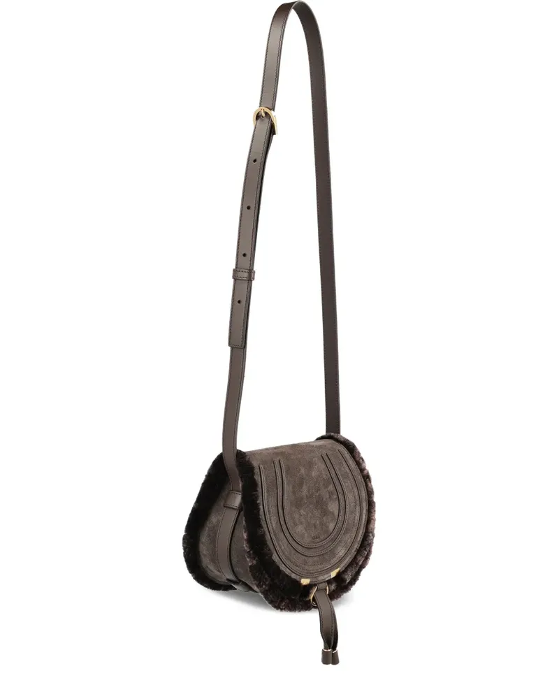 Chloé small Marcie saddle crossbody bag - Braun Braun