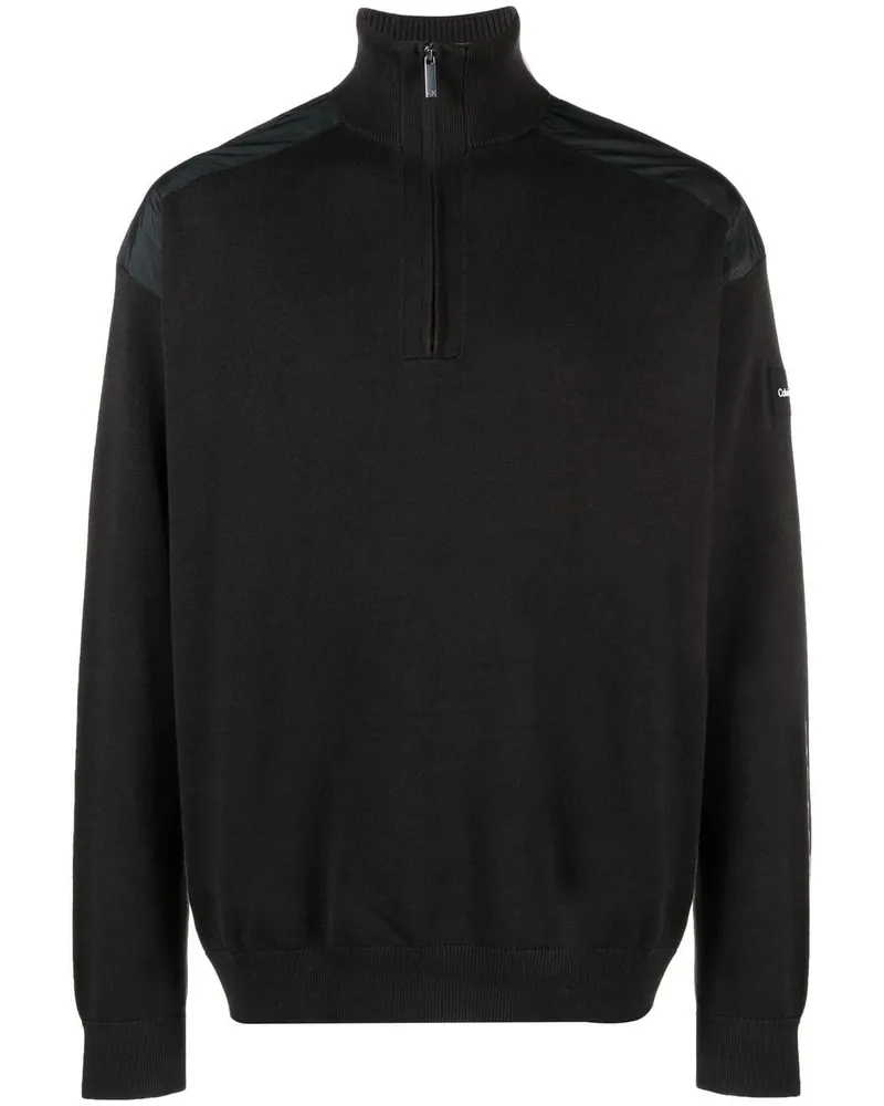 Calvin Klein Pullover mit Reißverschluss - Schwarz Schwarz