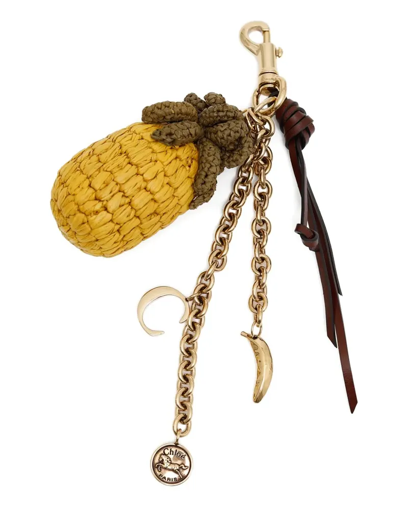 Chloé Taschenanhänger mit Ananas - Gelb Gelb