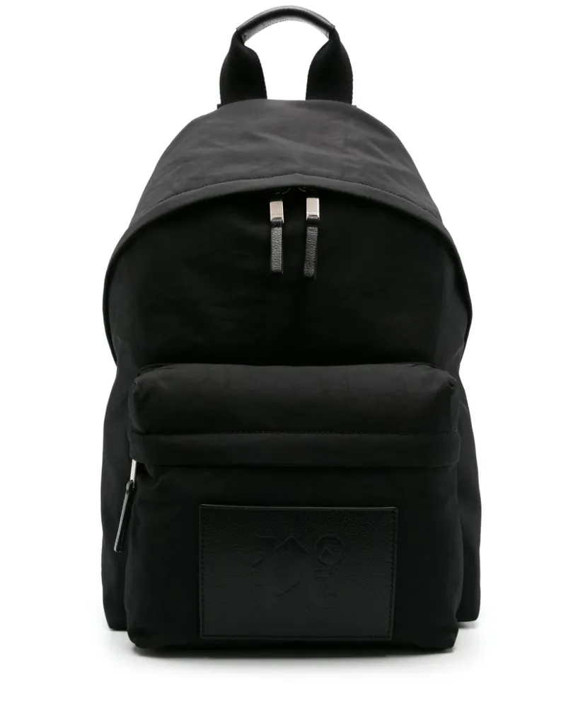 Palm Angels Rucksack mit Logo-Prägung - Schwarz Schwarz