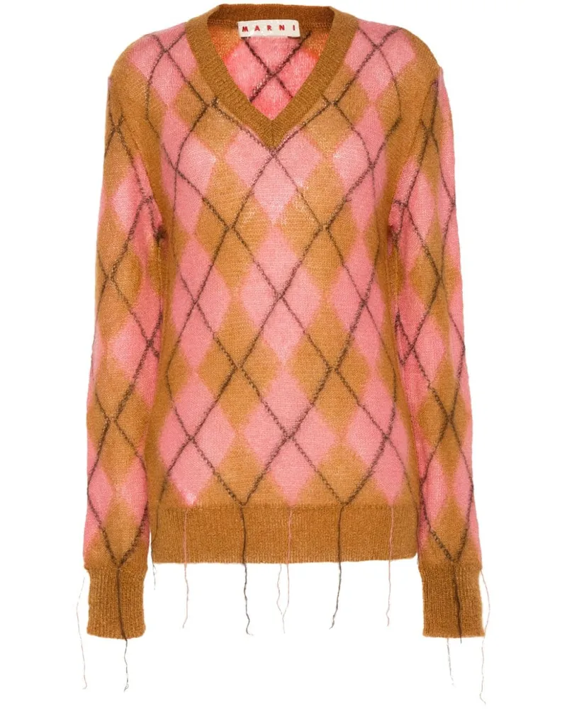 Marni Pullover mit Argyle-Muster - Rosa Rosa