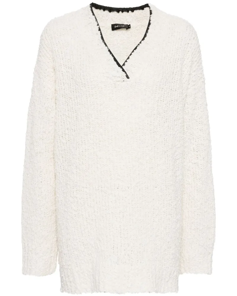 Tout a Coup Pullover mit V-Ausschnitt - Nude Nude