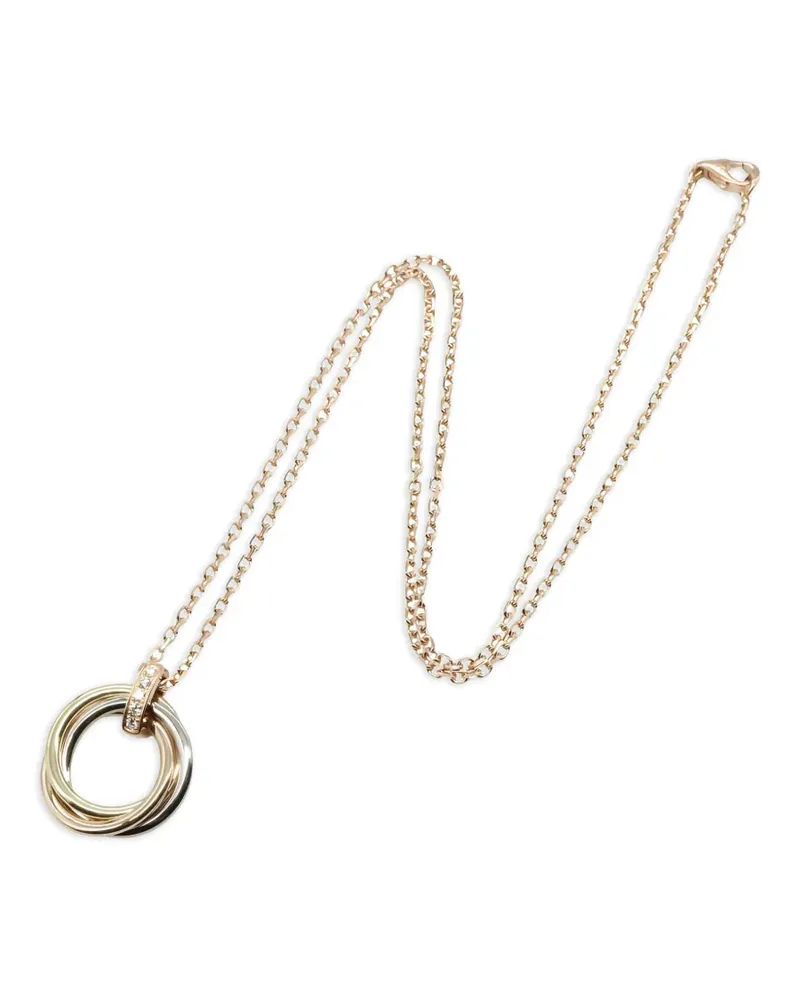 Cartier 2010s Trinity Pearl Halskette mit Diamant - Gold Gold