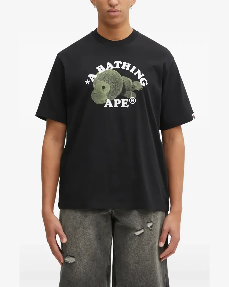BAPE T-Shirt im College-Look - Schwarz Schwarz